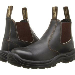Blundstone Booth Leather Black Brown Chelsea Steel Toe Work Shoe Sz. 9.5 (US)